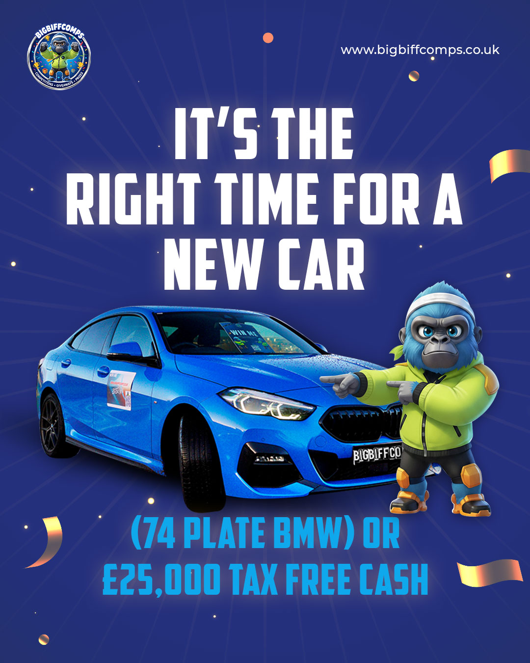 NEW YEAR, NEW CAR (74 PLATE BMW) OR £25,000 TAX FREE CASH